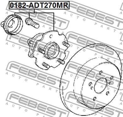 Ступица задняя FEBEST 0182ADT270MR