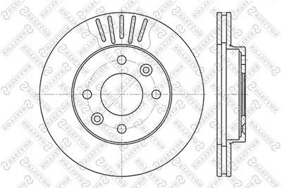 Диск тормозной передний STELLOX 60203909VSX