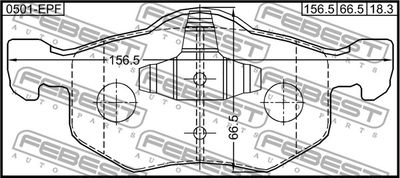Колодки тормозные передние FEBEST 0501EPF