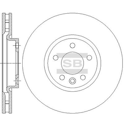 Диск тормозной передний SANGSIN SD5704