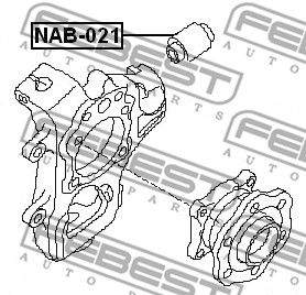 Сайлентблок цапфы задней FEBEST NAB021