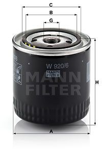 Фильтр масляный MANN-FILTER W9206