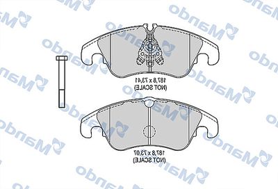 Колодки тормозные дисковые Mando MBF015380