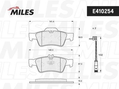 Колодки тормозные задние Miles E410254