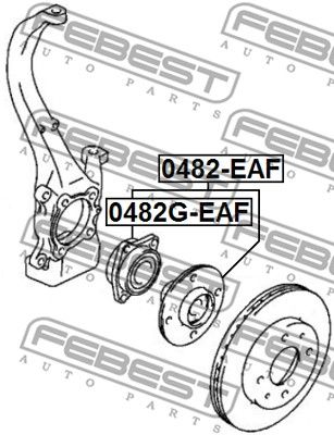 Подшипник передней ступицы FEBEST 0482GEAF
