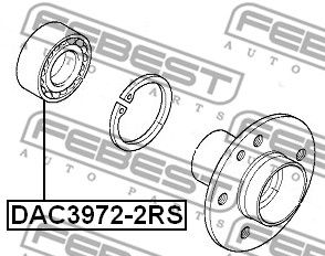 Подшипник передней ступицы FEBEST DAC39722RS