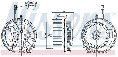 Мотор отопителя NISSENS 87256