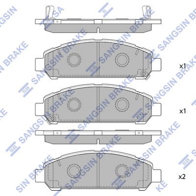Колодки тормозные передние SANGSIN SP1454
