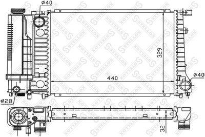 Радиатор системы охлаждения STELLOX 1025054SX