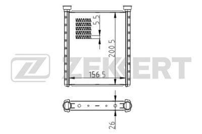 Радиатор отопителя Zekkert MK5126