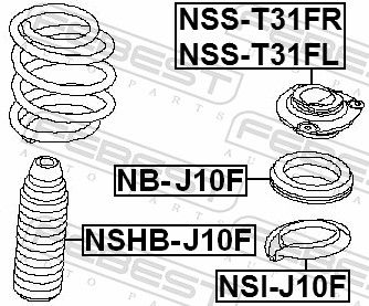 Проставка пружины передней нижняя NISSAN 54035JD00A