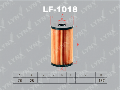 Фильтр топливный LYNXauto LF1018