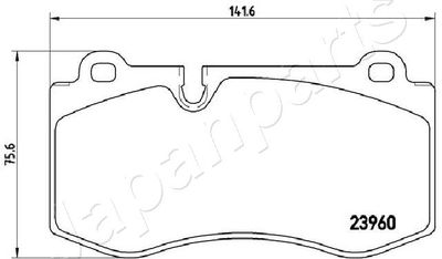 Колодки тормозные передние JAPANPARTS PA0527AF