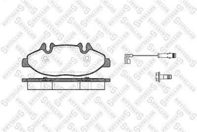 Колодки тормозные дисковые передние STELLOX 1120002SX