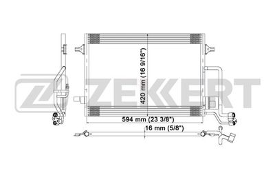 Радиатор кондиционера Zekkert MK3020