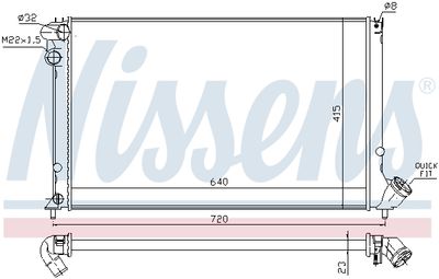 Радиатор системы охлаждения NISSENS 63731