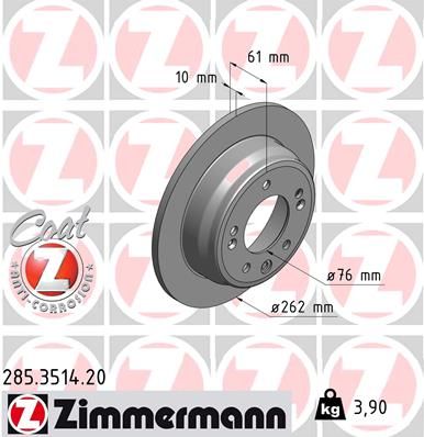 Диск тормозной ZIMMERMANN 285351420