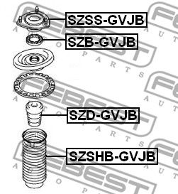 Подшипник передней опоры амортизатора SUZUKI 4174178K00