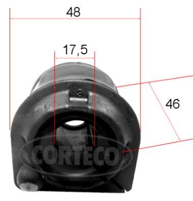 Втулка стабилизатора переднего CORTECO 49371888