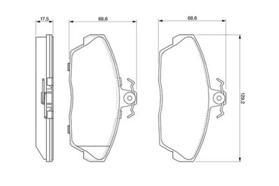 Колодки тормозные дисковые передние BOSCH 0986424566