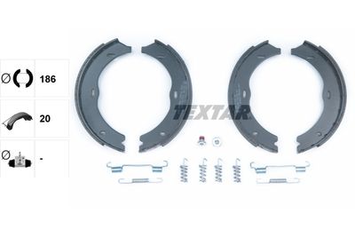 Колодки тормозные задние барабанные TEXTAR 91061900