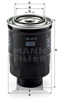 Фильтр топливный MANN-FILTER WK8018X