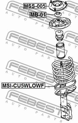 Проставка пружины нижняя FEBEST MSICU5WLOWF