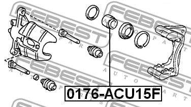 Поршень суппорта тормозного переднего FEBEST 0176ACU15F