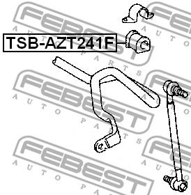 Втулка стабилизатора переднего FEBEST TSBAZT241F