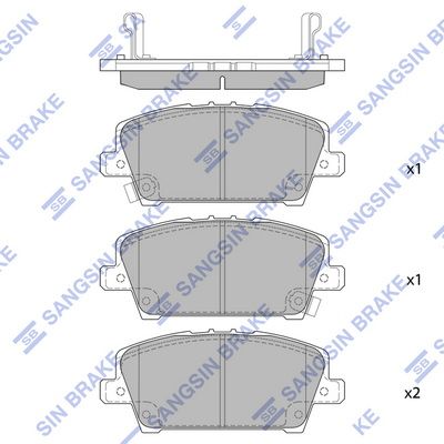 Колодки тормозные дисковые передние SANGSIN SP1569