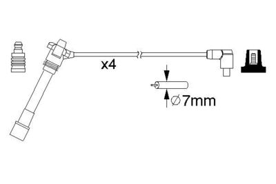 Комплект проводов высоковольтных BOSCH 0986357181