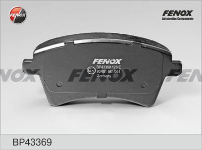 Колодки тормозные передние FENOX BP43369