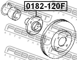 Ступица передняя FEBEST 0182120F