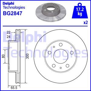 Диск тормозной DELPHI BG2847