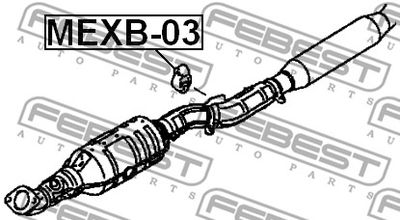 Подушка крепления глушителя FEBEST MEXB03