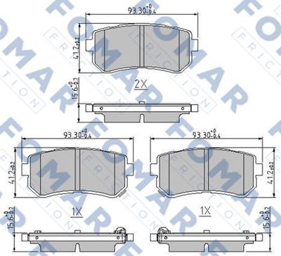 Колодки тормозные задние FOMAR FRICTION FO244581