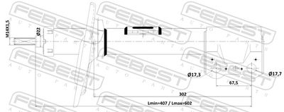 Амортизатор передний левый FEBEST 01110006FL
