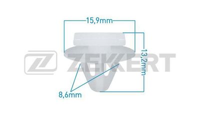 Клипса крепежная Zekkert BE2145