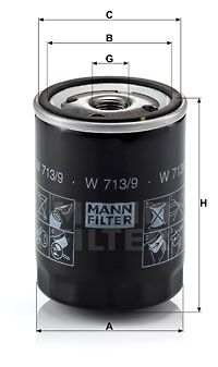 Фильтр масляный MANN-FILTER W7139