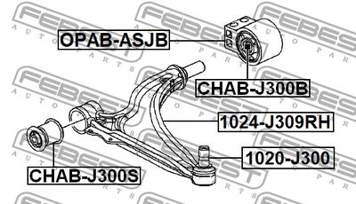 Рычаг передний правый FEBEST 1024J309RH