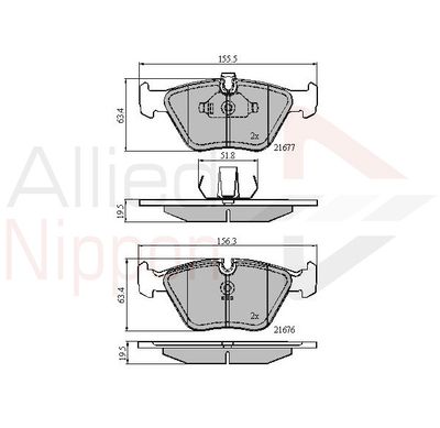 Колодки тормозные передние ALLIED NIPPON ADB01010