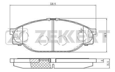 Колодки тормозные дисковые передние Zekkert BS2090