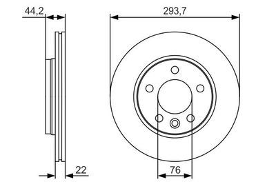 Диск тормозной задний BOSCH 0986479S06