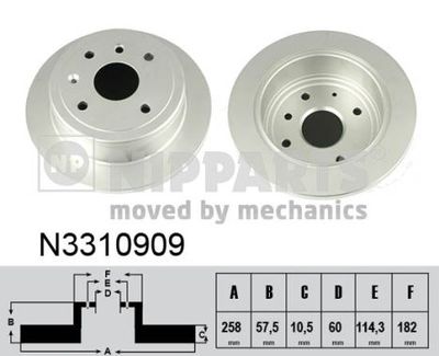 Диск тормозной NIPPARTS N3310909