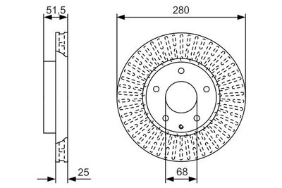 Диск тормозной BOSCH 0986479C36