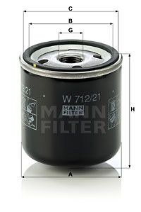 Фильтр масляный MANN-FILTER W71221