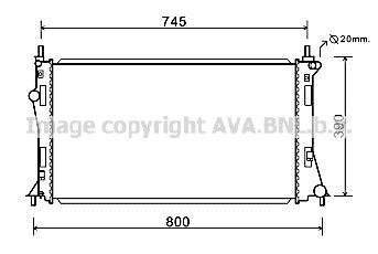 Радиатор системы охлаждения AVA MZ2249