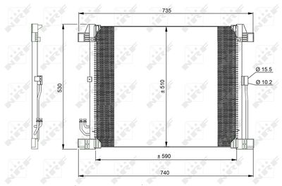 Радиатор кондиционера NRF 350099
