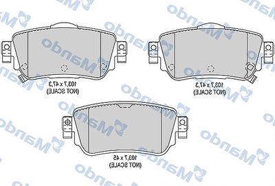 Колодки тормозные дисковые Mando MBF015290