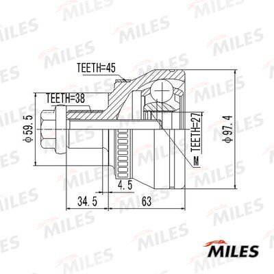 ШРУС наружный Miles GA20029